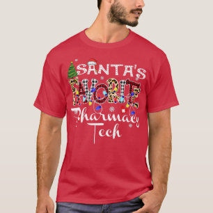 God jul Santa's Favorite Pharmacy Tech Xma T Shirt