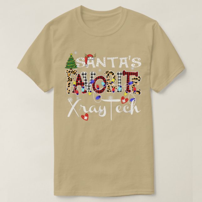 God jul Santas Favorite Xray Tech Julafton Lig T Shirt (Design framsida)