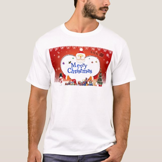 God jul Santa's Kärlek T-shirt (Framsida)