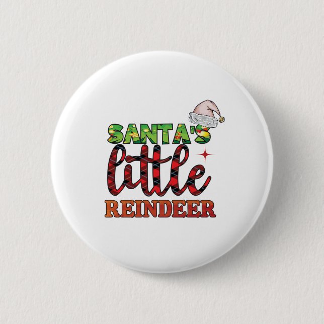 God jul Santas Little Reindeer Knapp (Framsida)