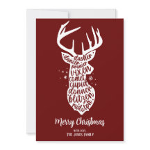 God jul Santa's Reindeers, Mörk Red