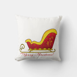 God jul Santas släde Kudde