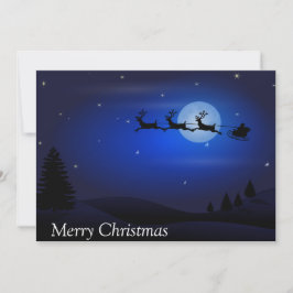 God jul Santa's Sleigh Julkort