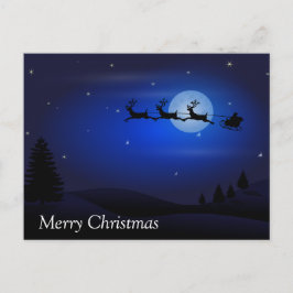 God jul Santa's Sleigh Vykort