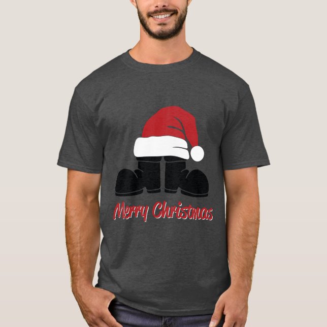 God jul Sants Hat & Boots T Shirt (Framsida)