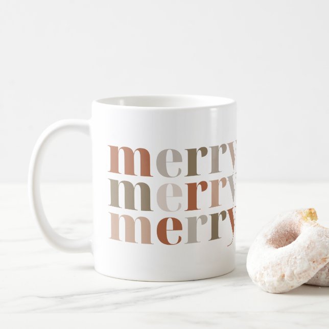 God jul Säsong Boho Pastel Decorative Kaffemugg (Med munk)