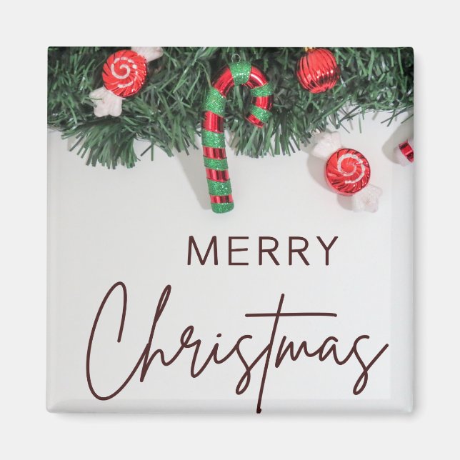 god jul säsong-kort magnet (Framsidan)