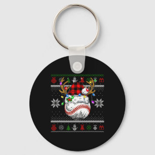 God jul Sater Santa Hat Manar Kids Baseball Nyckelring