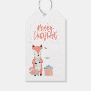 god jul Scandinavian Fox Presentetikett