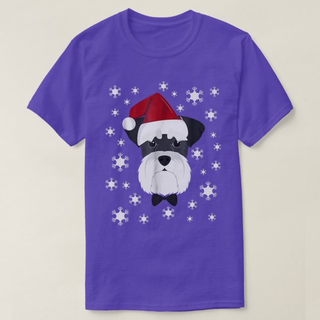 God jul Schnauzer Hund Ugly Sweater Premium T Shirt (Design framsida)