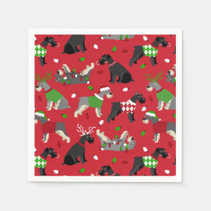 God jul Schnauzer Napkins Pappersservett