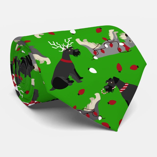 God jul Schnauzer Neck Tie Slips (Rullad)