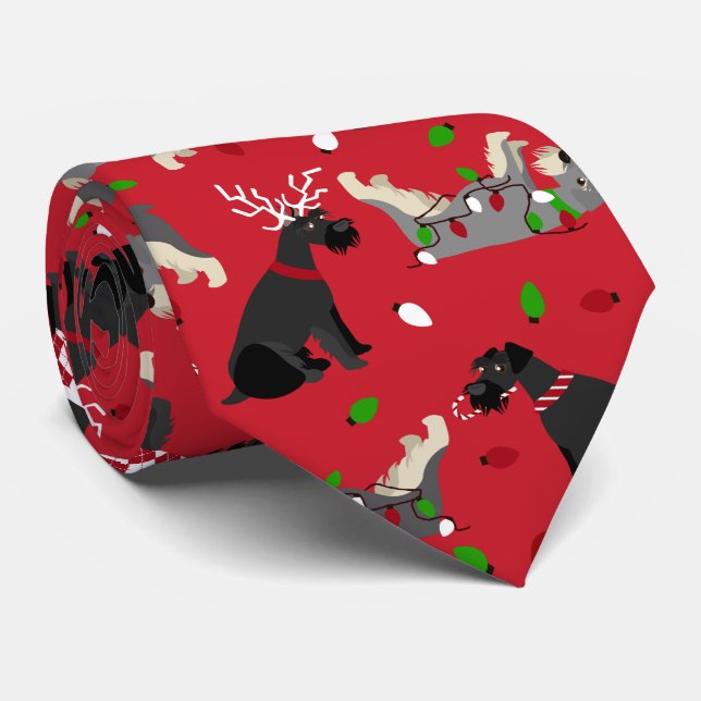 God jul Schnauzer Neck Tie Slips (Rullad)