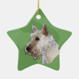 God jul Scottish Terrier (Wheaten) Julgransprydnad Keramik
