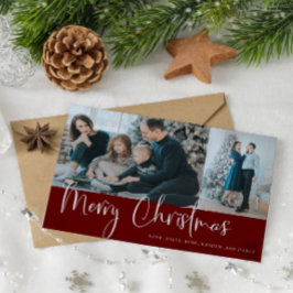 God jul Script 2 Photo Collage Helgdag Red