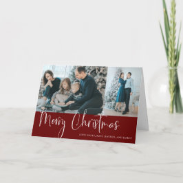 God jul Script 2 Photo Collage Helgdag Red Kort