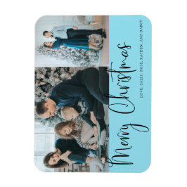God jul Script 2 Photo Helgdag Blue Magnet