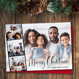 God jul Script 4-foto Julkort