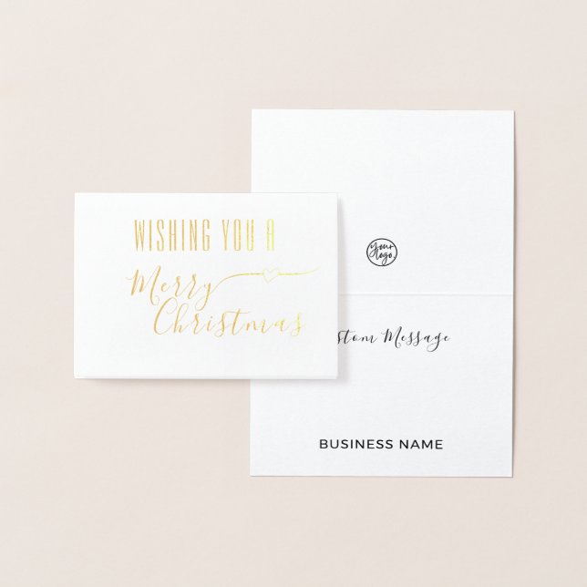 GOD JUL SCRIPT JULAFTON AFFESS LOGOTYP CUSTOMER FOLIERAT KORT (Display)