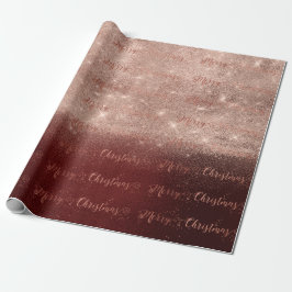 God jul Script Ro Guld Ombre Burgundy Presentpapper