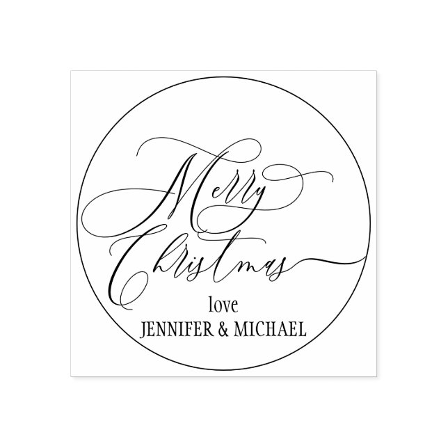 God jul Script Simple Kärlek Stämpel (Tryck)