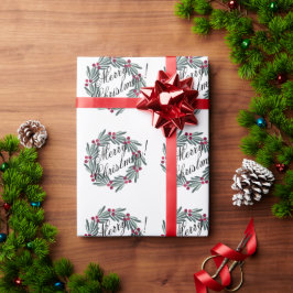 God jul Script Söt Snö White Festive Presentpapper