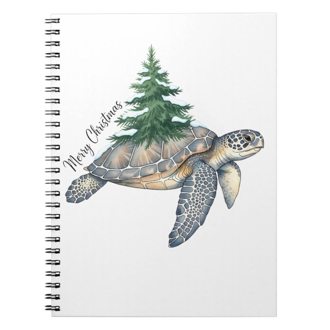 God jul Sea Turtle Anteckningsbok (Framsidan)