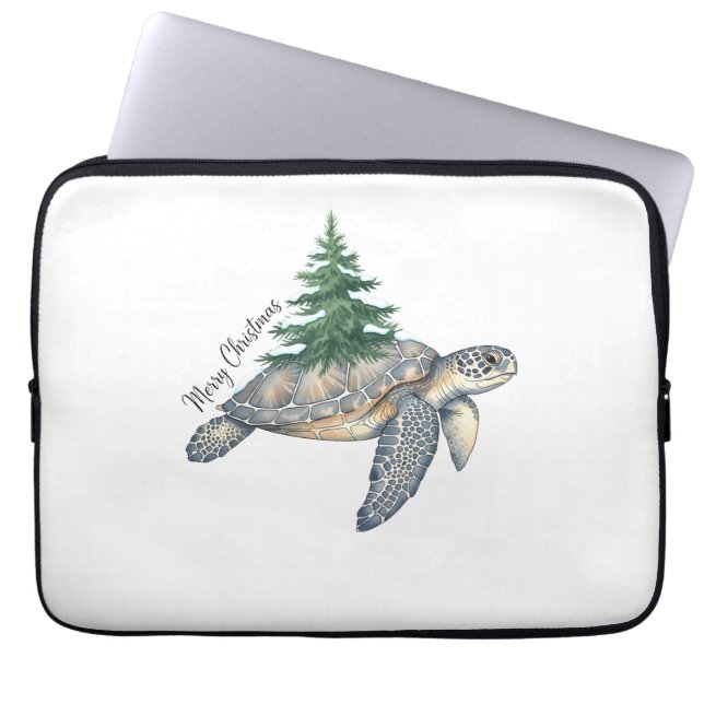 God jul Sea Turtle Laptop Fodral (Framsidan)