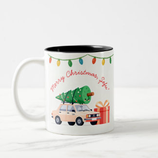 God Jul Șefu’ Dacia 1300 Rumänsk Högtid Två-Tonad Mugg