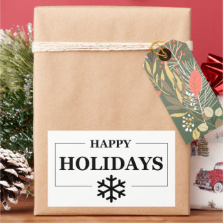 God Jul Semester Anpassad Present God Jul Rektangulärt Klistermärke