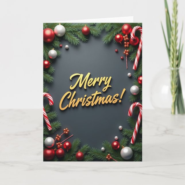 God jul semester hälsningskort kort (Framsida)