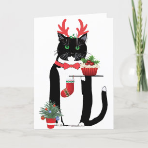 God Jul Semester Katt Helgkort