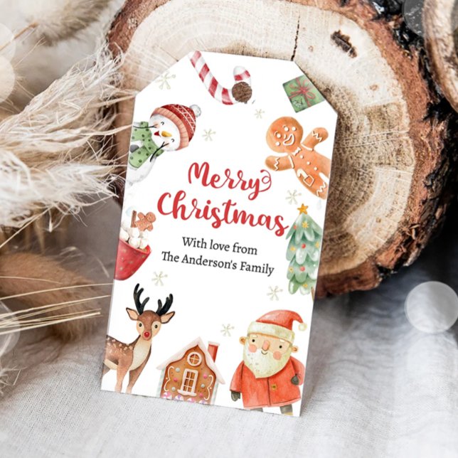 God jul semester tomte present familj lärare presentetikett (Skapare uppladdad)