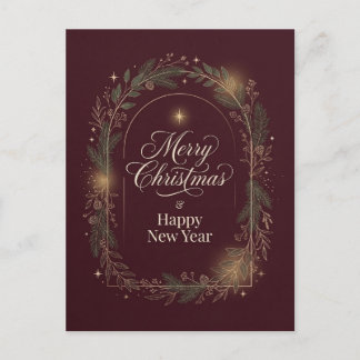 God jul semesterhälsning Gott nytt år Re Vykort