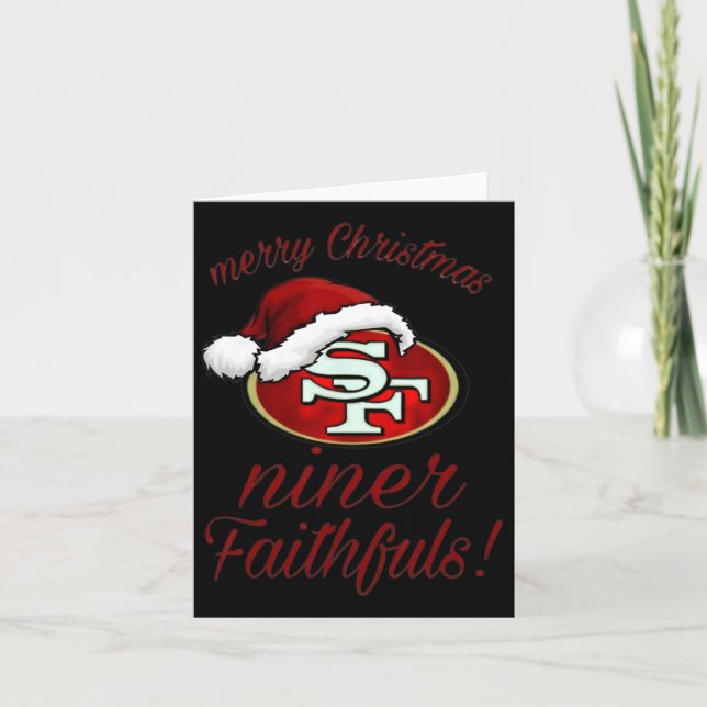 God jul SF 49 Niner Faithfuls Kort (Framsida)