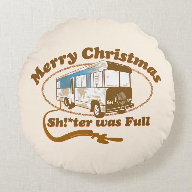 god jul Sh!*ter var Fullt Rund Kudde (Framsidan)