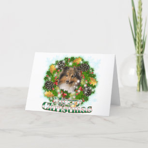 God jul Sheltie Helgkort