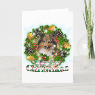 God jul Sheltie Helgkort