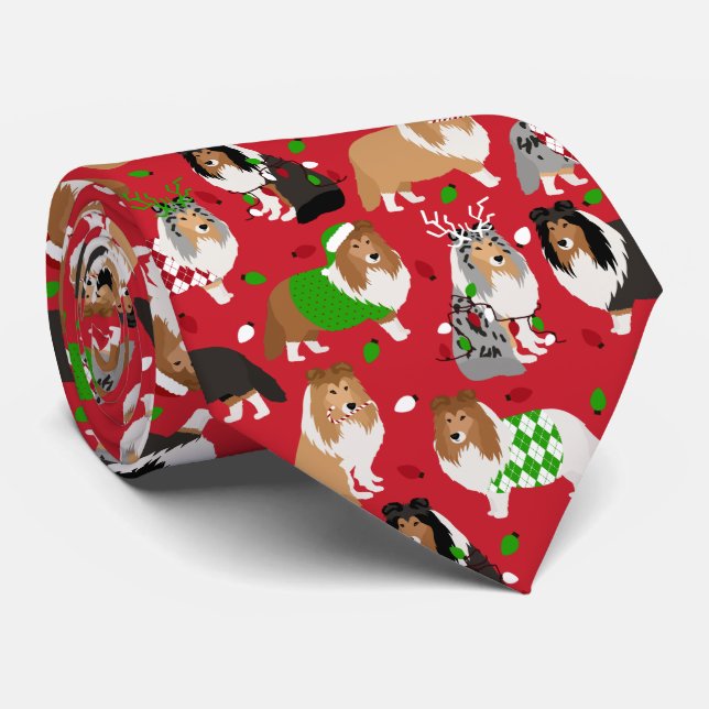 God jul Shetland Sheepdog Slips (Rullad)