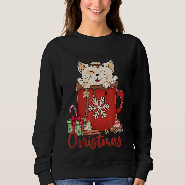 God jul Shirt Cat Lovers Julafton Tee Kit (Framsida)