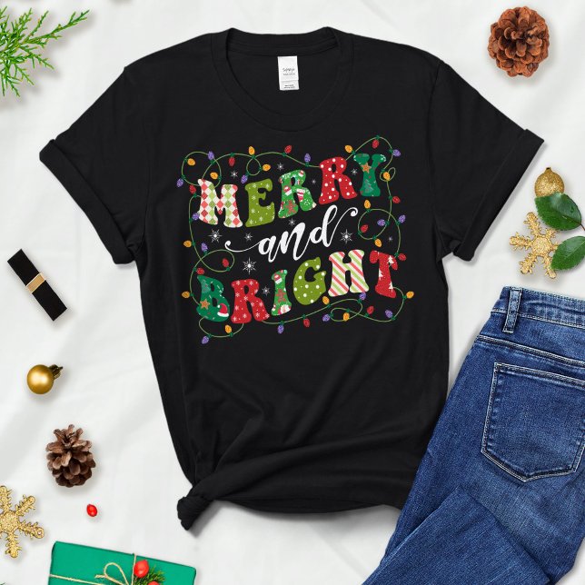 God jul Shirt - Merry och Bright T (Skapare uppladdad)