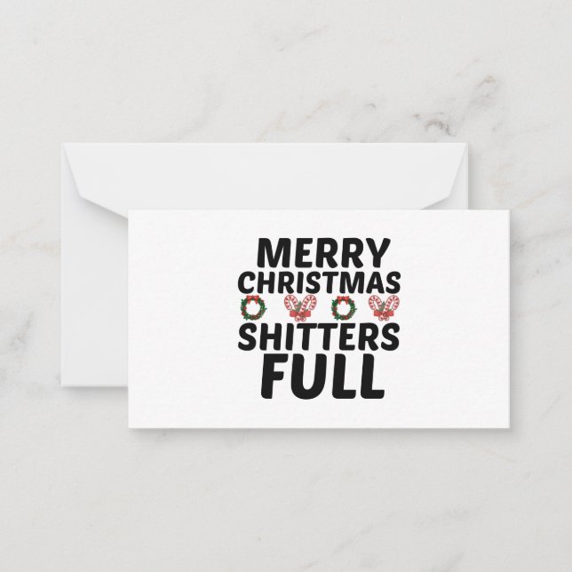 GOD JUL SHITTERS FULLT ANTECKNINGSKORT (Framsida)