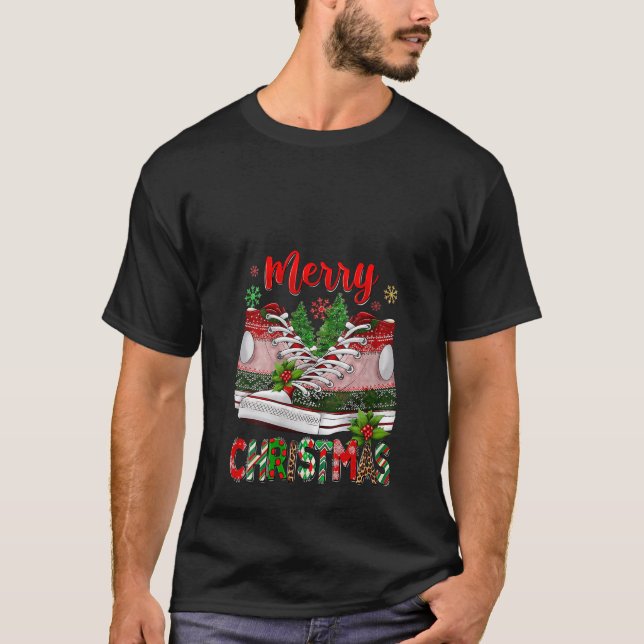 God jul Shoe och Julafton Träd Ljus Holly Gi T Shirt (Framsida)