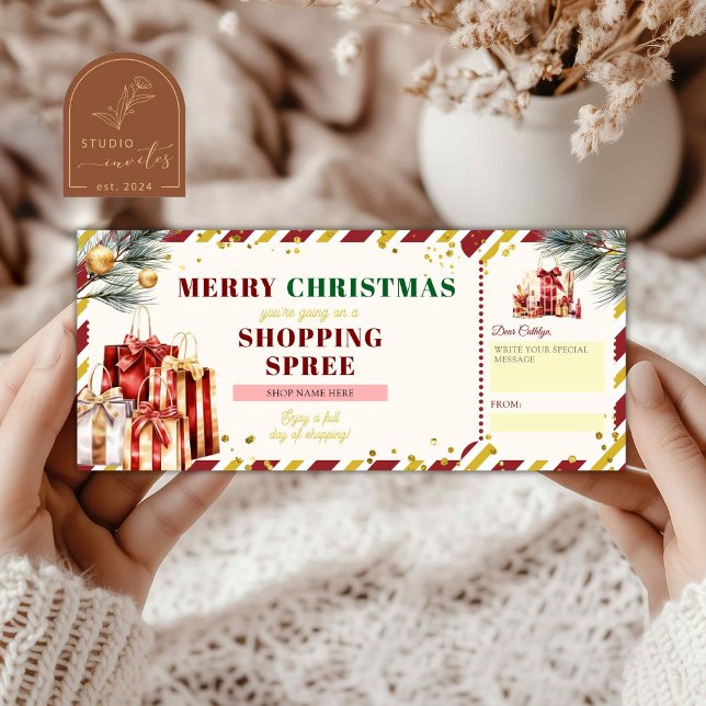 God jul Shopping Spree HolidayVoucher Gift (Skapare uppladdad)