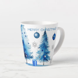 God jul Silver & blue Japandi Watercolor