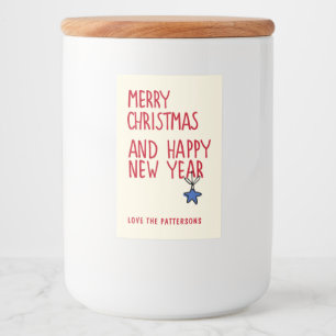 God jul Simple Modern Typography Mat Etikett