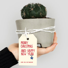 God jul Simple Modern Typography Presentetikett