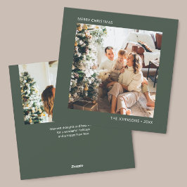 God jul Simple Photo Grönt Julkort