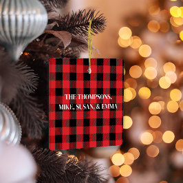 God jul Simple Red Buffalo Play Julgransprydnad Keramik