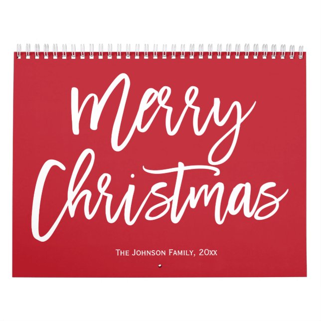 God jul Simple Red Calendar Kalender (Omslag)